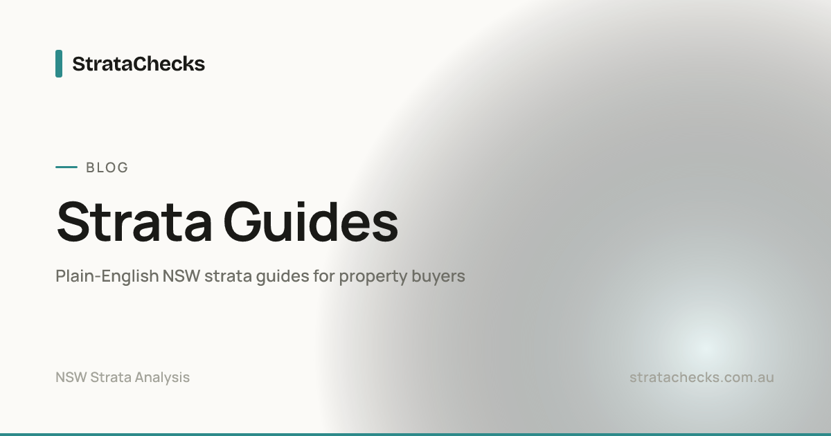 Strata Guides - Plain-English NSW Strata Guides | StrataChecks