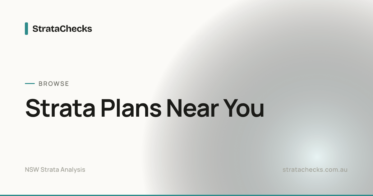 Browse Strata Plans Near You | StrataChecks