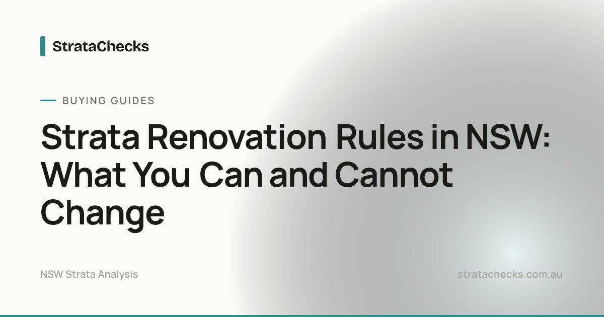 Strata Renovation Rules in NSW: What You Can and Cannot Change ...