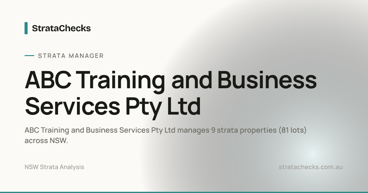 ABC Training and Business Services Pty Ltd - NSW Strata Manager