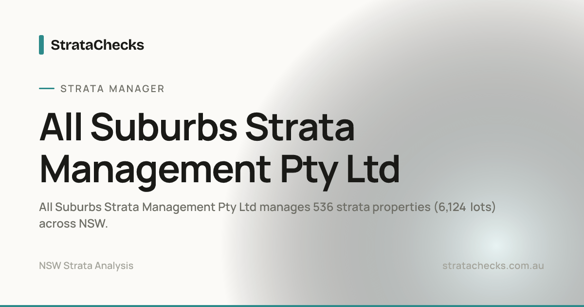 All Suburbs Strata Management Pty Ltd - NSW Strata Manager