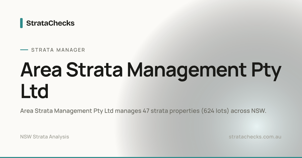 Area Strata Management Pty Ltd - NSW Strata Manager