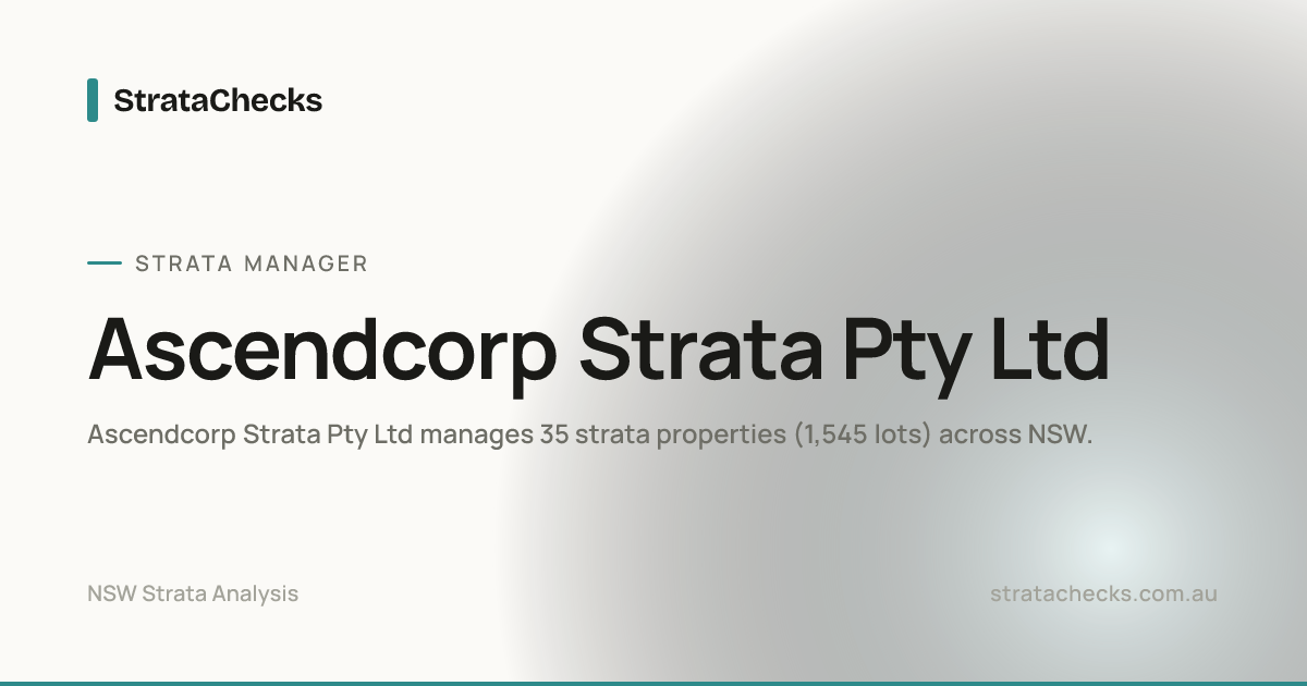 Ascendcorp Strata Pty Ltd - NSW Strata Manager