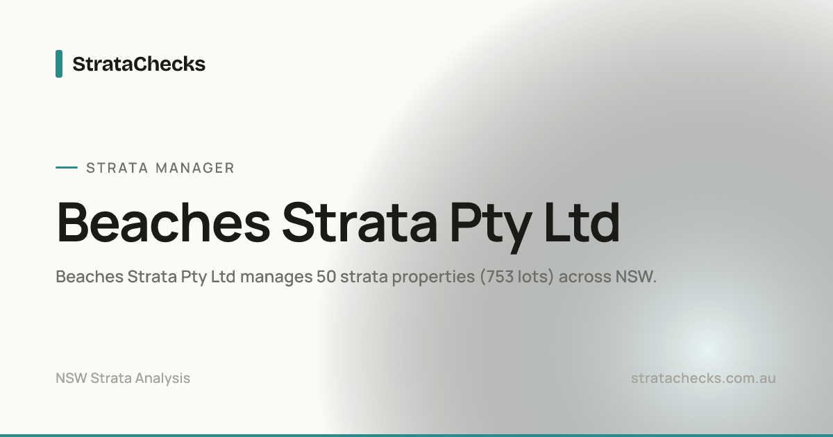 Beaches Strata Pty Ltd - NSW Strata Manager