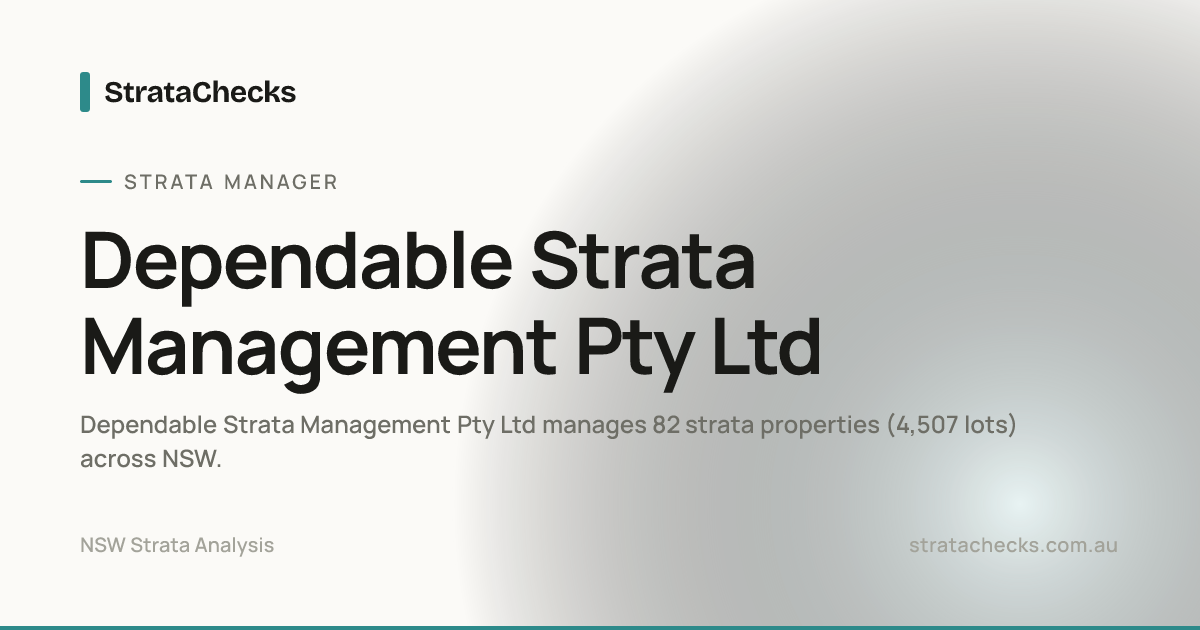 Dependable Strata Management Pty Ltd - NSW Strata Manager