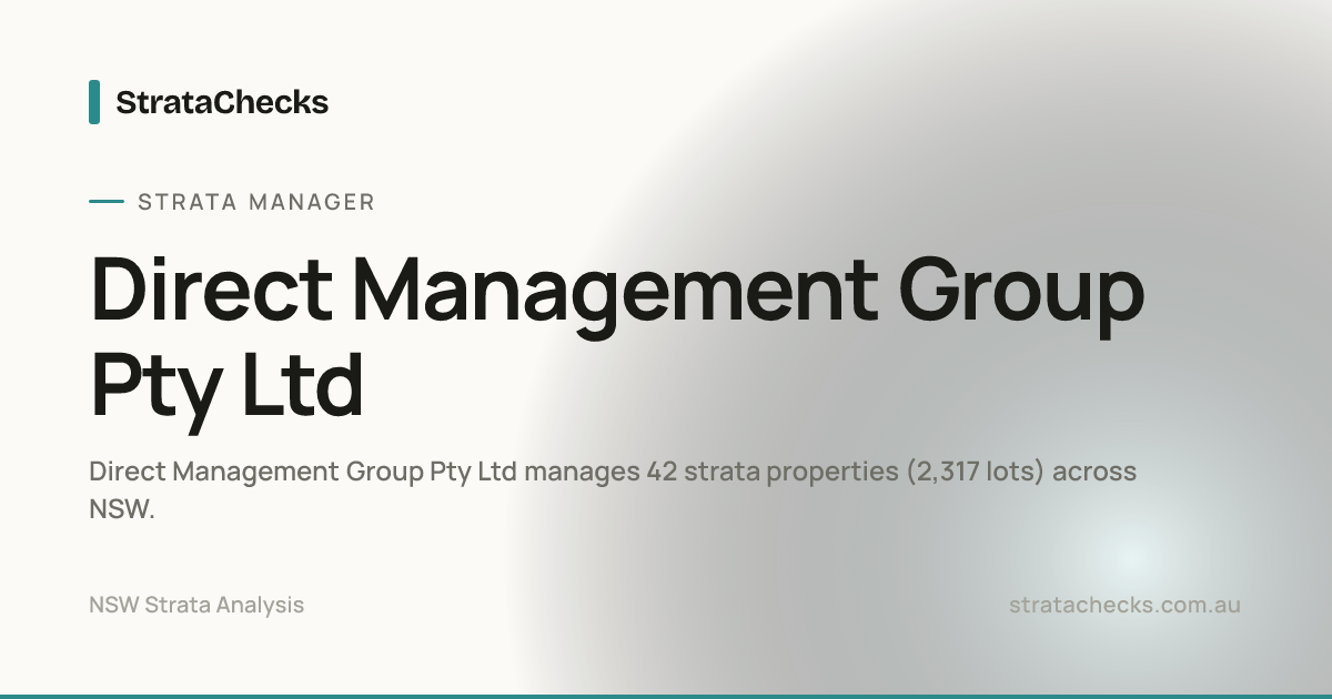 Direct Management Group Pty Ltd - NSW Strata Manager