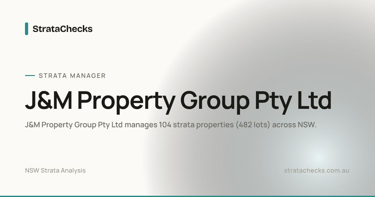 J&M Property Group Pty Ltd - NSW Strata Manager