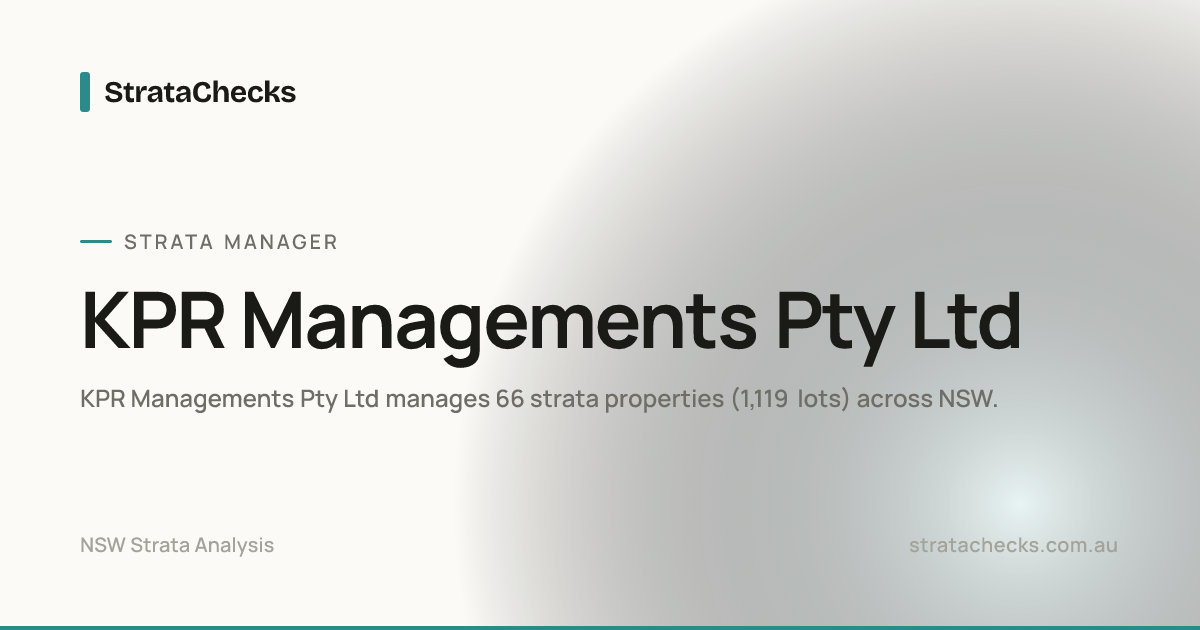 KPR Managements Pty Ltd - NSW Strata Manager