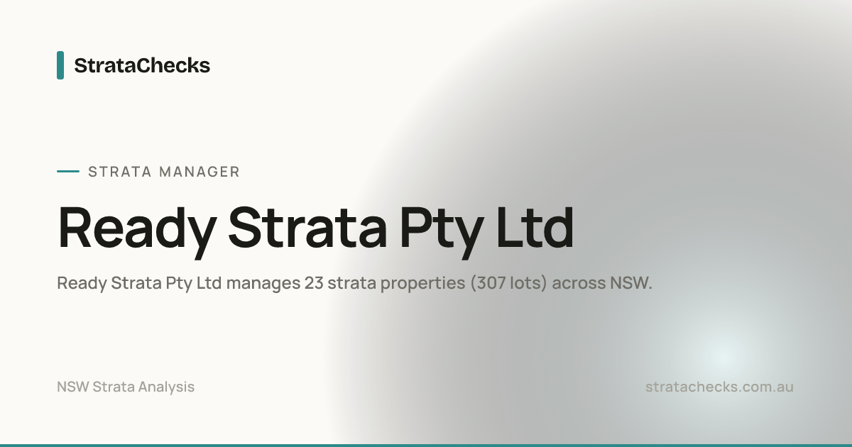 Ready Strata Pty Ltd - NSW Strata Manager