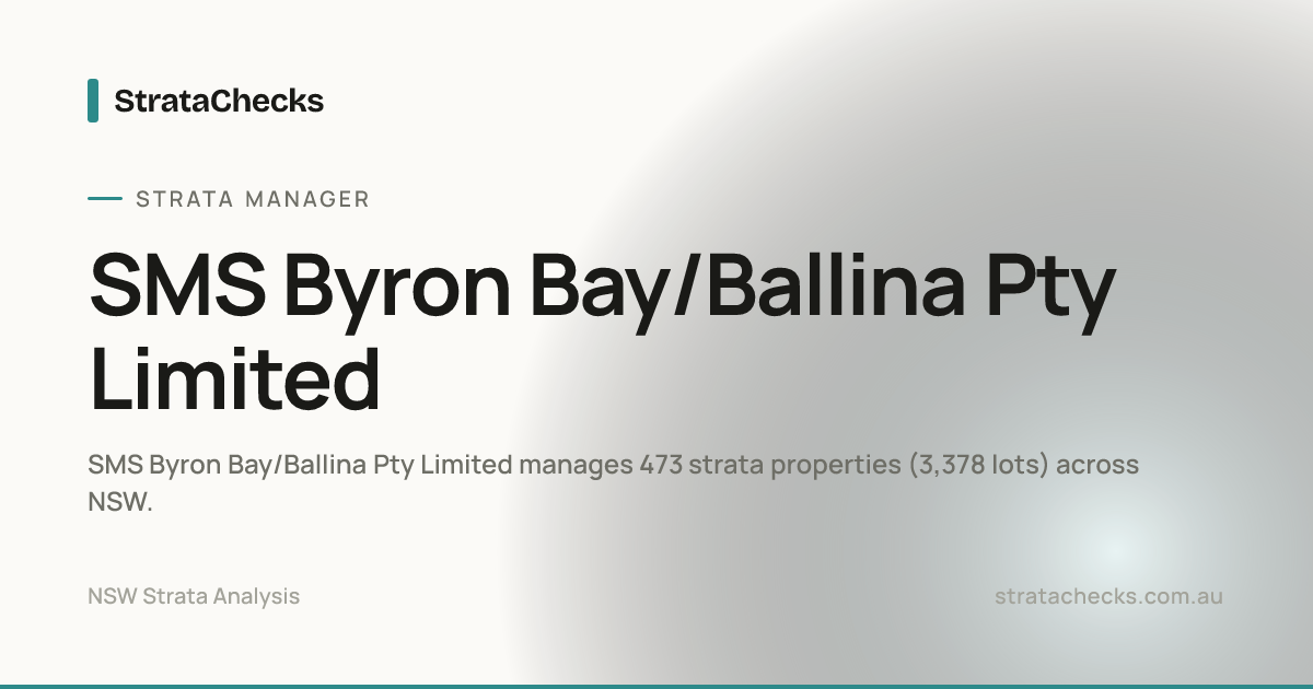 SMS Byron Bay/Ballina Pty Limited - NSW Strata Manager