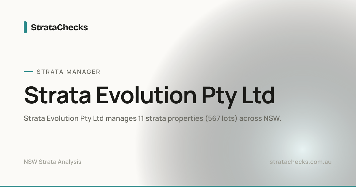 Strata Evolution Pty Ltd - NSW Strata Manager