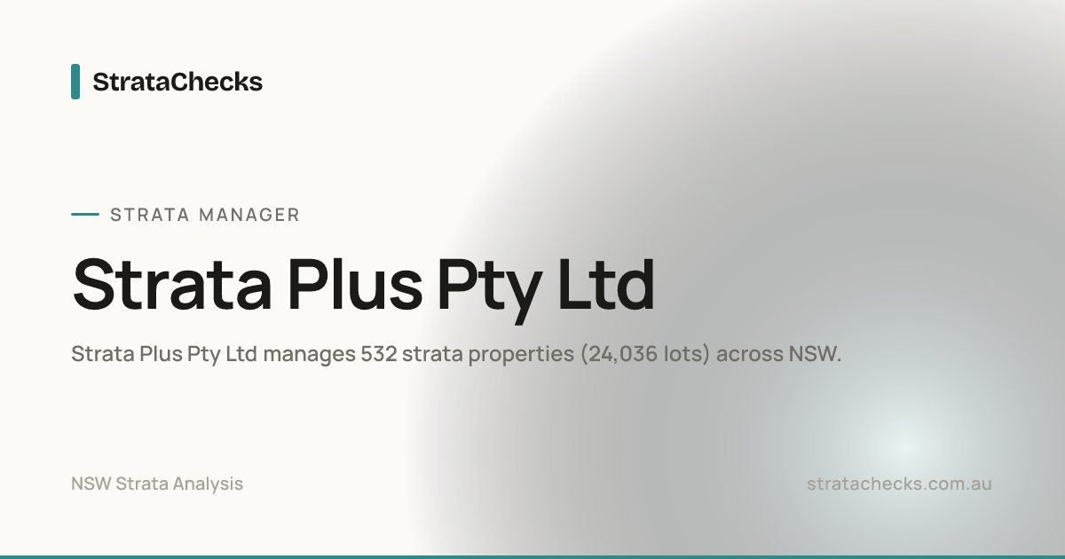Strata Plus Pty Ltd - NSW Strata Manager