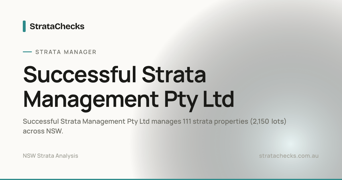 Successful Strata Management Pty Ltd - NSW Strata Manager