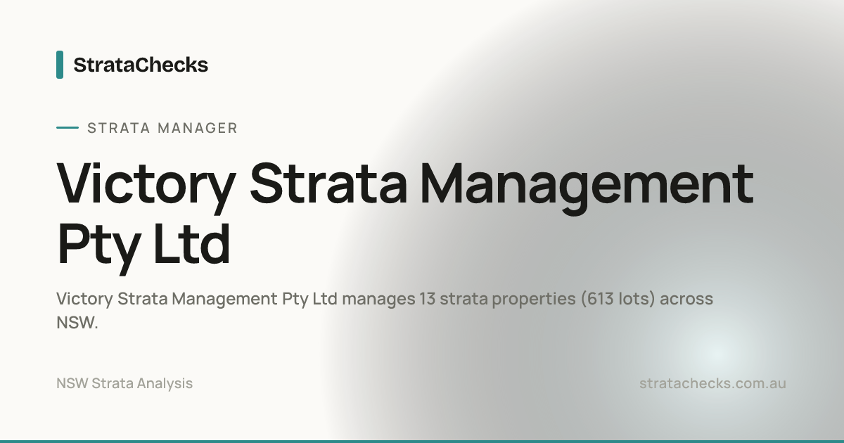 Victory Strata Management Pty Ltd - NSW Strata Manager