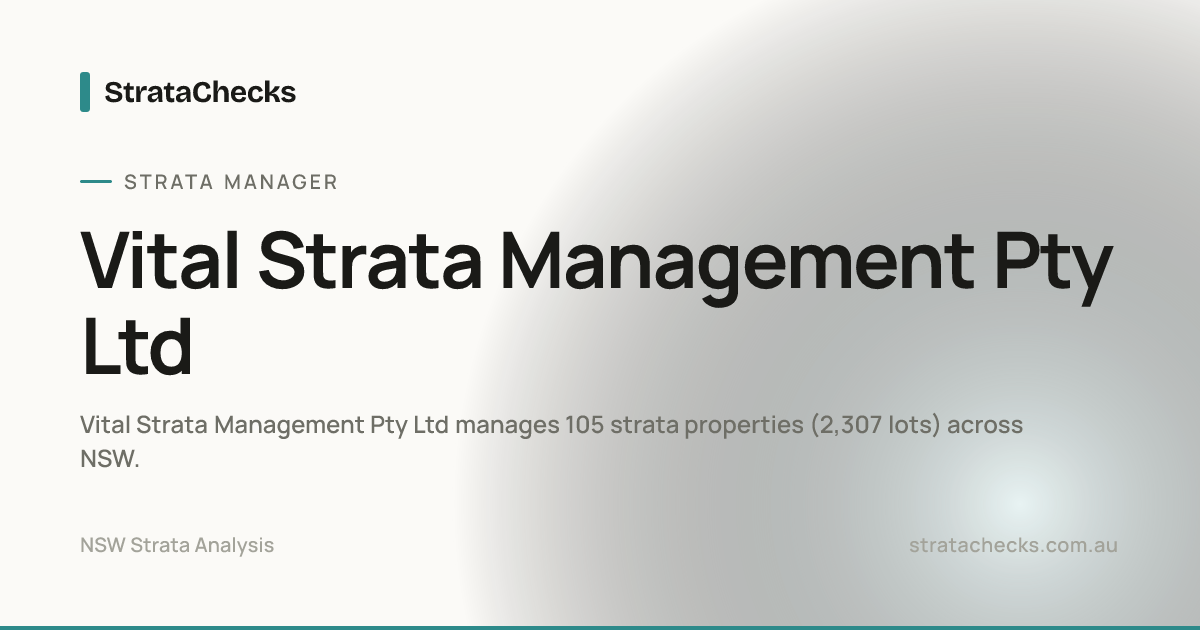 Vital Strata Management Pty Ltd - NSW Strata Manager