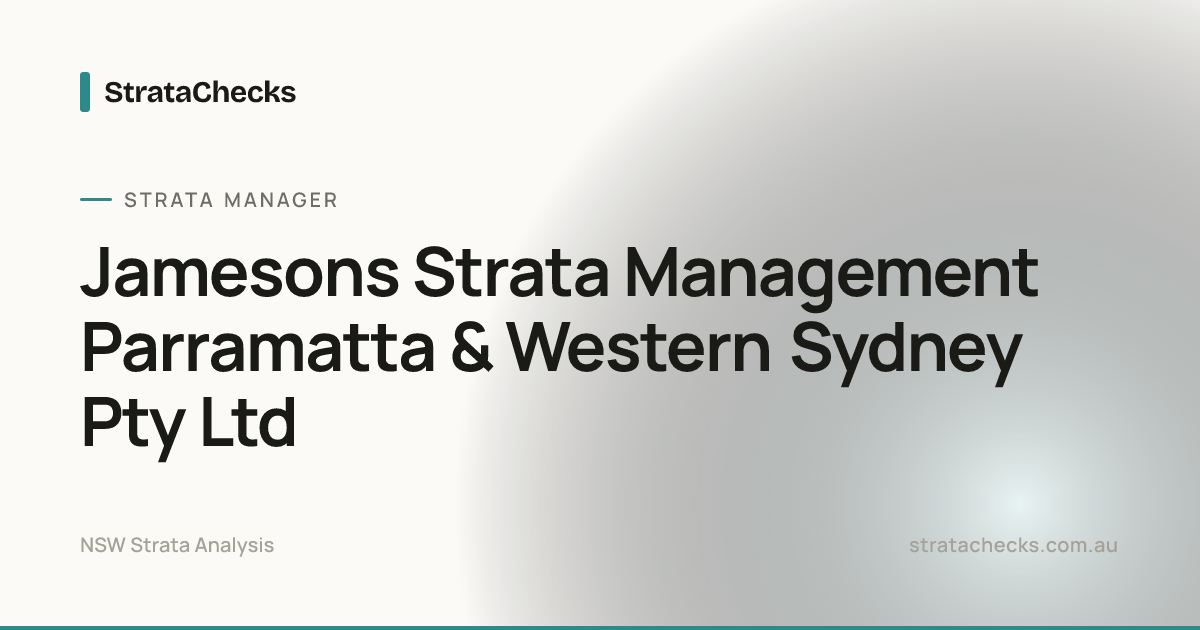 Jamesons Strata Management Parramatta & Western Sydney Pty Ltd - NSW ...