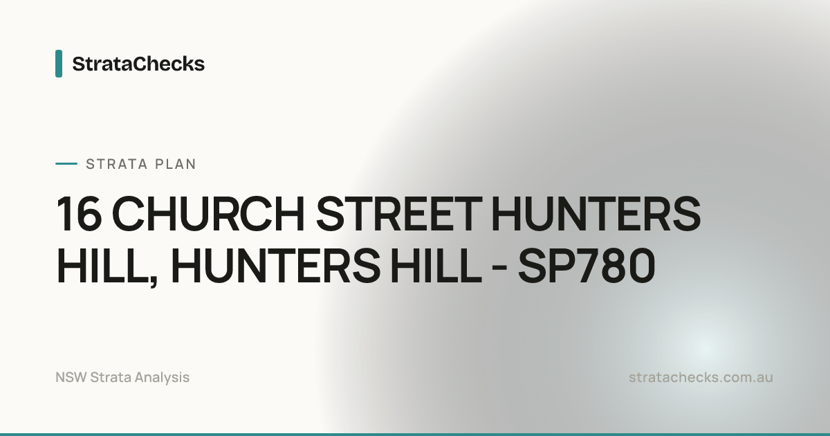 16 CHURCH STREET HUNTERS HILL, HUNTERS HILL - SP780 Overview