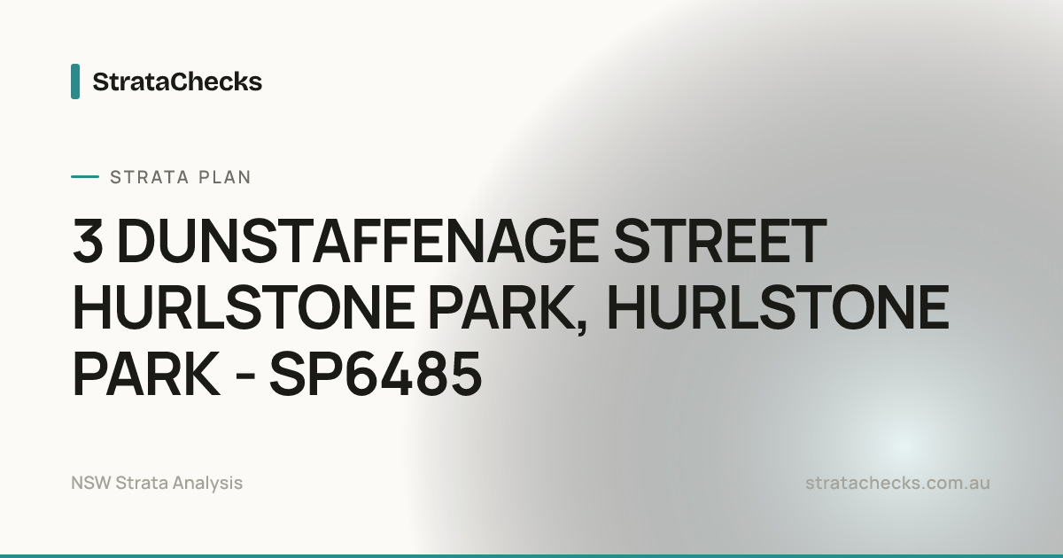 3 DUNSTAFFENAGE STREET HURLSTONE PARK, HURLSTONE PARK - SP6485 Overview
