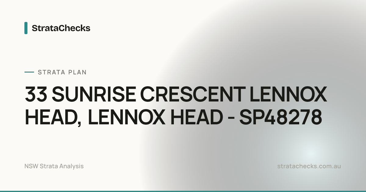 33 SUNRISE CRESCENT LENNOX HEAD, LENNOX HEAD - SP48278 Overview