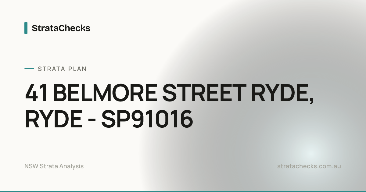 41 BELMORE STREET RYDE, RYDE - SP91016 Overview