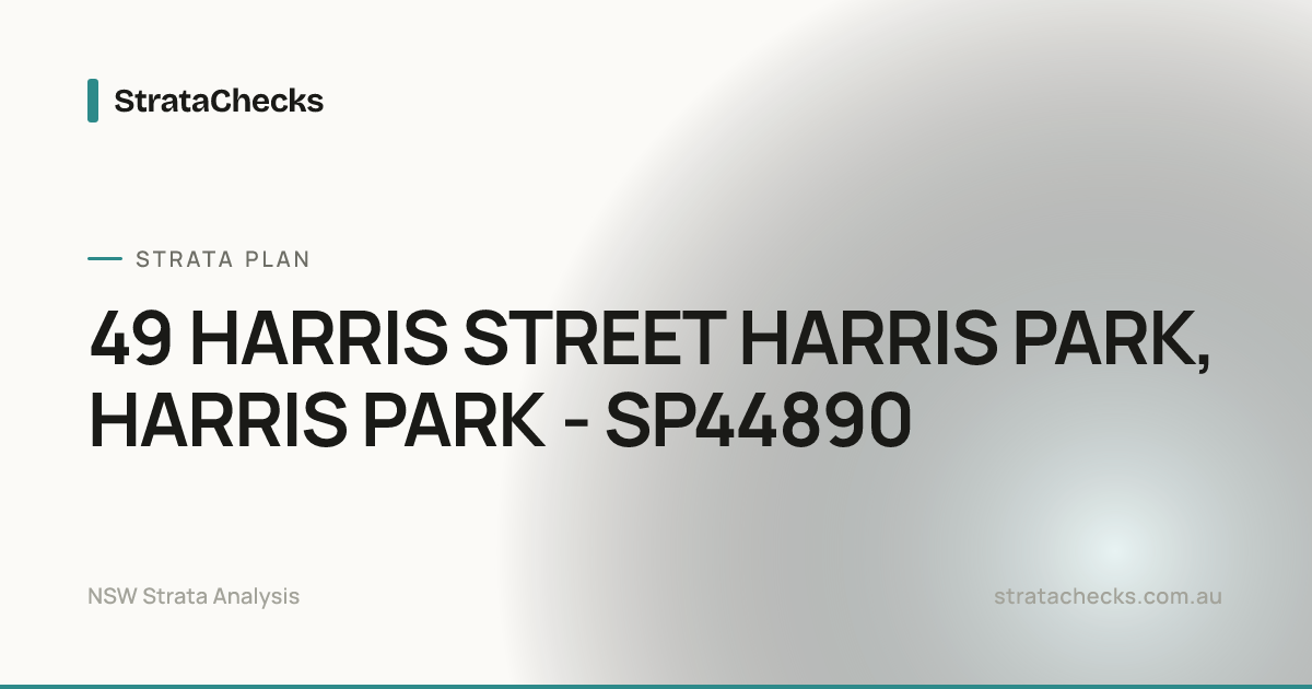 49 HARRIS STREET HARRIS PARK, HARRIS PARK - SP44890 Overview