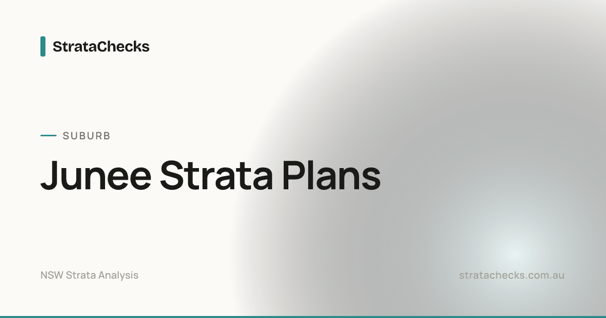 Junee Strata Plans — 5 Buildings | StrataChecks