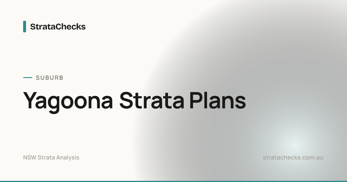 Yagoona Strata Plans — 119 Buildings | StrataChecks